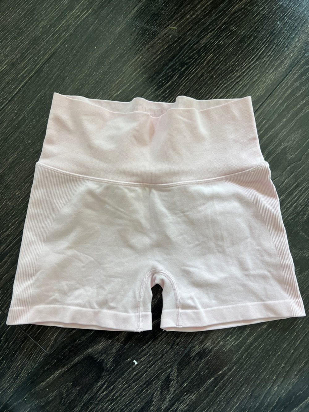 Aritzia Pale Pink High-Waist Seamless Bike Shorts